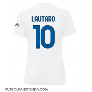 Inter Milan Lautaro Martinez #10 Segunda Equipación Mujer 2023-24 Manga Corta